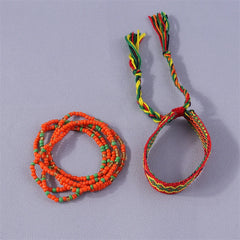 בוהמי צבעוני בעבודת יד חרוזים צמידי קרסול לנשים קיץ חוף קרסול צמיד רגל רגל שרשרת נשי בנות תכשיטי אבזרים