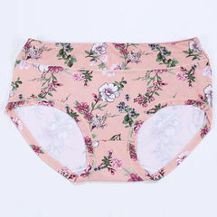 Women's Underwear Print Sexy High Waist Panties Female Plus Size High Elasticity Breathable Floral Breifs Seamless Lingeries