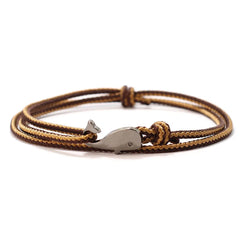 New Whale Bracelet For Men Bilayer Sliding Adjustable Summer Beach Surfer Nautical String Braslet Vacatio Leisure Accessories