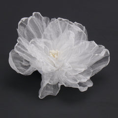 Weiße Haarspange mit Blumenmuster, Haarschmuck für Hochzeiten und Abschlussbälle, Haarnadeln aus Perlenstoff, Brautschmuck, Diademe, Haarschmuck für Damen, Geschenkideen