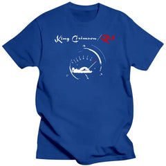 King Crimson Herren-T-Shirt mit rotem Tachometer-Logo, schwarz
