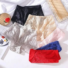 תחתוני נשים בתוספת גודל תחתוני תחרה פרחוניים מותן גבוה גבירותיי תחתונים סקסיים הלבשה תחתונה נשית חלקה תחתונים אינטימיים