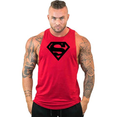 Herren Bodybuilding-Bekleidung, ärmelloses Baumwollshirt, Marken-Gym-Stringer-Tanktop, Herren-Fitnessweste, Sportbekleidung, Workout-Tanktop