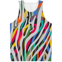 Summer Men Clothing Gym Tank Top Zebra Stripe Pattern 3D Print Harajuku Sleeveless T Shirt Daily Fitness Vest Oversized Singlets