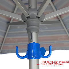 Beach Pool Outdoor Accessories - 4 - prongs Plastic Hanging Hook for Towel, Camera, Sunglasses, Bags