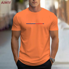 Man T Shirt Casual Oversized Sports Loose Plus Milano Print Clothing Comfortable Shopping Round Neck Short Sleeved T-Shirt Top