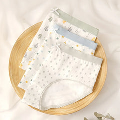 נשים כותנה תחתונים פסטורליים יפני סטודנטיות תחתונים סקסי חמוד בנות הלבשה תחתונה מודפס תחרה Femme נשי תחתונים