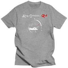 King Crimson Herren-T-Shirt mit rotem Tachometer-Logo, schwarz