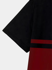 Men'S Novelty 3D Crew Neck T-Shirt,Casual Polyester Knit Fabric with Slight Stretch,Regular Fit,with Striped Pattern,