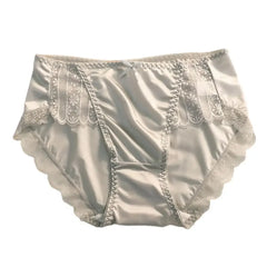 New Underwear for Women Satin Traceless Ice Silk Panties for Lady Breathable Sexy Pure Desire Panties Large Mid Waist M-XXL