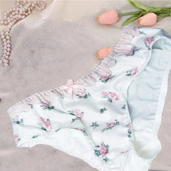 Underwear Female Sexy Lace Flower Thin Japanese Low-Waist Triangle Shorts Girls Panties Women G-strings Thongs Intimates