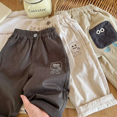 Korea Baby Boy Sweatpants Children Autumn Long Pants Kids Boys Sport Solid Color Trousers Infant Panties Toddler Spring Bottoms