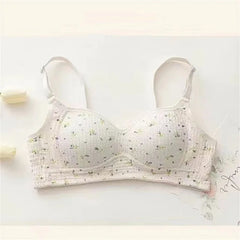 Lingerie No Rim Gathered Bra Fairy Sweet Cream Fufu Tube Top Preppy Style Students Small Bra