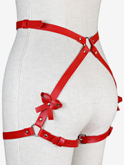 Exotisches SM-Bondage-Set: Oberschenkelfesseln aus Leder, Taillengürtel, Handschellen, Bettgurt, Rollenspielspielzeug für Paare