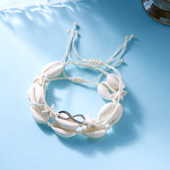 קיץ בוהמי כוכב ים צדף קונכייה צמידי לנשים גברים אופנה צבעוני חרוזים צמיד חוף תכשיטי חג מסיבת אביזרים