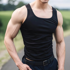 Lässige Herren-Tanktops für den Sommer, ärmellose Westen für Bodybuilding, Fitness, einfarbige Muskelwesten mit Rundhalsausschnitt, schwarz, weiß, grau, Herrenbekleidung