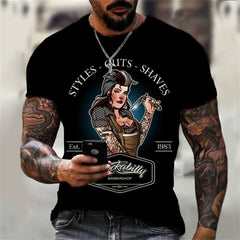 Men's Oversize T-Shirt Gym T-Shirts Man Chic Crew Neck Male T-Shirt Short Sleeve Polyester Clothing Casual Tops Tees Men T-Shirt