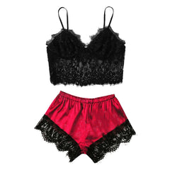 1 Set Womens Sleepwear Sexy Fashion Casual Lace Nightdress Lingerie Tops Shorts Set Babydoll Pajamas Nightwear Womens Underwear