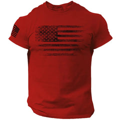 Gym Men's T Shirt For Men 3d Print USA Flag T-shirts Casual Oversized Short-sleeved Tees Summer Sportswear Tops Men Clothing