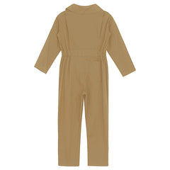 Kid's Coverall Boys Child Casual Jumpsuit Pants Fashion Long Sleeve Turndown Collar Zipper Mechanic Costume Flight Suit Overalls
