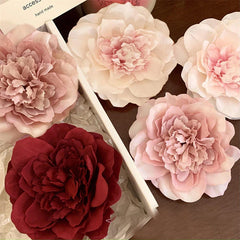 Beach Sunset Photo Hair Accessories Beautiful Red Flower Hair Clip Side Clip Bang Clip Flower Hair Clip Headpiece for Women