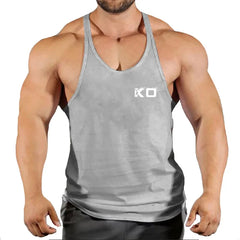 Marken-Tanktop für Herren, Bodybuilding-Bekleidung, ärmelloses Baumwollshirt, Fitnessweste, Sportbekleidung, Trainings-Tanktop