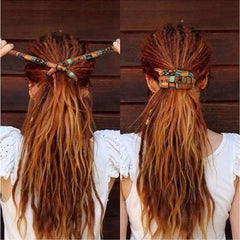 Haaraccessoires für Damen, lange Haargummis, biegsame Dreadlocks-Haarbänder, Haarspangen im Ethno-Stil mit Spiralverschluss