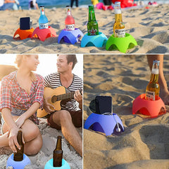 Beach Vacation Essentials Accessories Beach Drink Cup Holder Sand Coasters Beach Sand Cup Holders for Family Friends