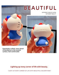 Sanrio Hello Kitty Keychain Girls Bag Pendant Kt Cat Cartoon Doll Toy Exquisite Key Chain Kawaii Surprise Girls Kids Gifts