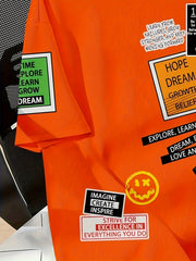 Men'S Fashion Crew Neck T-Shirt,100% Polyester Short Sleeve,Summer All Over Print Tee,Regular Fit,Slight Stretch,Knit Fabric,