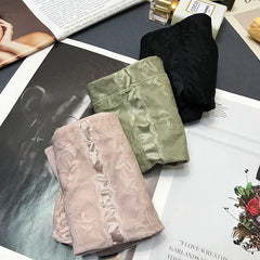 3PCS Panties Women Seamless Briefs Female Underpants Ultra-thin Underwear High Rise Panties Solid Comfy Lingerie Ice Silk