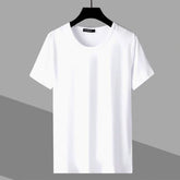 Casual Men's O Neck Solid Color Short Sleeve T Shirts Casual Slim Fit T Shirt Tee Top Pullover For Men Clothing