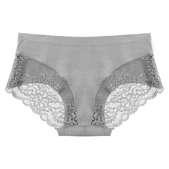 TrowBridge 3PCS/Set Women's Panties Exquisite Lace Underwear Sexy Lingerie Big Size Sweet Silk Satin Briefs Soft Cozy Underpants