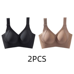 1/2PCS Women's Seamless Underwear, Thin Style, Large Breasts, Small Breasts, No Wires, Pull-up And Anti-sagging Large Size Bra