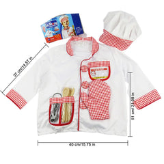 Kid Costume For Chef Uniform Jacket Children Cosplay Kitchen Restaurant Clothing Kindergarten Performance Boys Girls Clothes Set