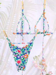Miyouj Triangel-Bikini-Set, bedruckter Badeanzug, sexy Bademode, Damen-Badeanzug, Bandagen-Strandmode, Mujer Biquini String-Badeanzüge.