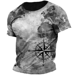 Altmodische Herren-T-Shirts, amerikanische Sommerpullover, bedruckte Kurzarm-T-Shirts
