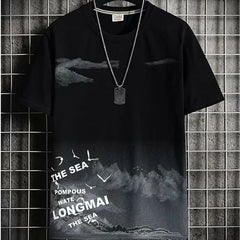 חליפות גברים אופנתיות סט מכנסיים קצרים לקיץ לגברים תלבושת ספורט סטודנטים חולצת טי עם שרוולים קצרים סט 2 חלקים אימוניות גברים בגדי גברים קז'ואל