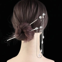 Kopfbedeckungen für Damen und Herren: Fächer, Blumenhaarspange, Haargabel, Haarschmuck, Haarstab mit Doppelquaste, Haarnadeln im chinesischen Stil.