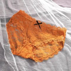 Women's underwear Women's ice silk full pure cotton antibacterial breathable low waist Japanese little girls lace summer ultra t