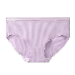 5pcs Women's underwear, solid color, all-cotton, comfortable summer, thin and breathable underpants, girls' shorts