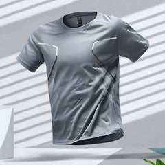 2025 New Summer T-shirt Sports Running 3d T Shirts For Men Fashion Casual Short Sleeve O-Neck Tops Tees Gym Clothes Color Block
