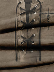 Summer Casual Men's T-Shirt 3d Printed Henry Shirts English Letter Pattern Tees Tops Vintage Round Neck T-Shirt Men's Clothing