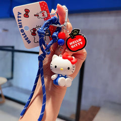 Sanrio Hello Kitty Keychain Girls Bag Pendant Kt Cat Cartoon Doll Toy Exquisite Key Chain Kawaii Surprise Girls Kids Gifts