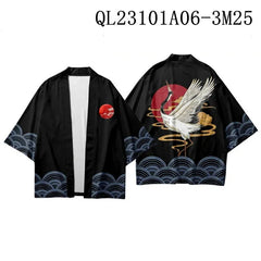 3 to 14 years kids kimono + shorts Japanese costume boys girls fashion kimono haori cardigan Jacket children beach wear cloak
