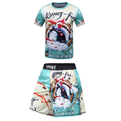 Kid's Gym MMA Boxing Jerseys Baby Boys Sport T Shirts Shorts Set Suit Rashguard Kickboxing Trousers Children BJJ Sportsuit 172