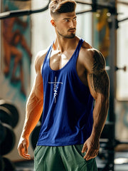 2025 New Men's Sleeveless T Shirt Cross Print Bodybuilding Muscle Sleeveless T Shirt Loose Fitness Sports Vest Bodybuilding Tops