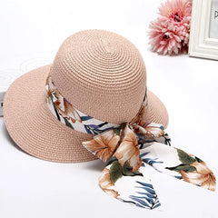 Beach hat for women summer Bohemian sun protection straw hat bowkont visor sun hat sombrero Big eaves straw woven fisherman hat