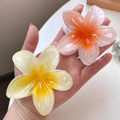Beach Vacation Bohemia Style Fashion Egg Flower Hair Clips Flower Large Hair Claw Hairpin For Women Girls Accessories