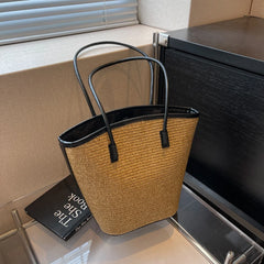 Summer Beach Bags For Women Handmade Rattan Woven Shoulder Bags Large Capacity Straw Bag Bohemian Casual Travel Handbag Totes